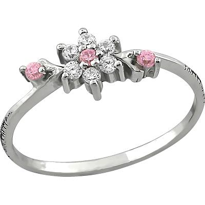 

Кольцо Цветок с фианитами из серебра Высоковы КИ-341 16,5, КИ-341