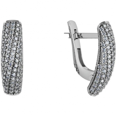 

Серьги из серебра с фианитом ПРИВОЛЖСКИЙ ЮВЕЛИР 351441-FA11, 351441-FA11