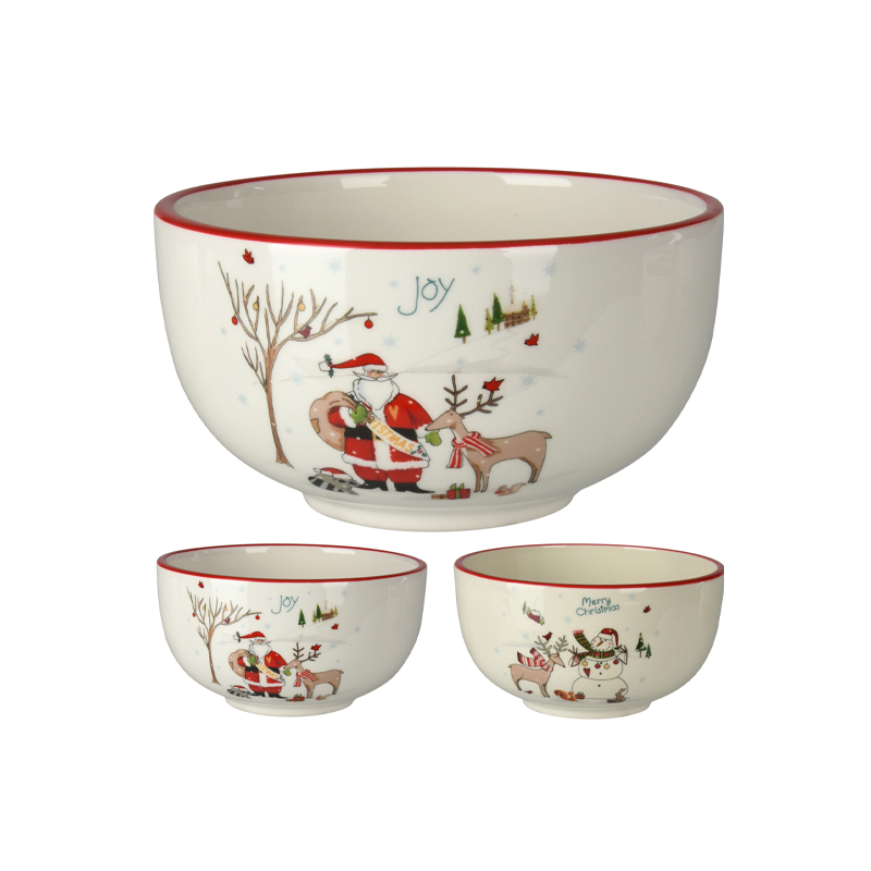 фото Миска home collection red new year красный новый год 142х142х76мм 1 шт