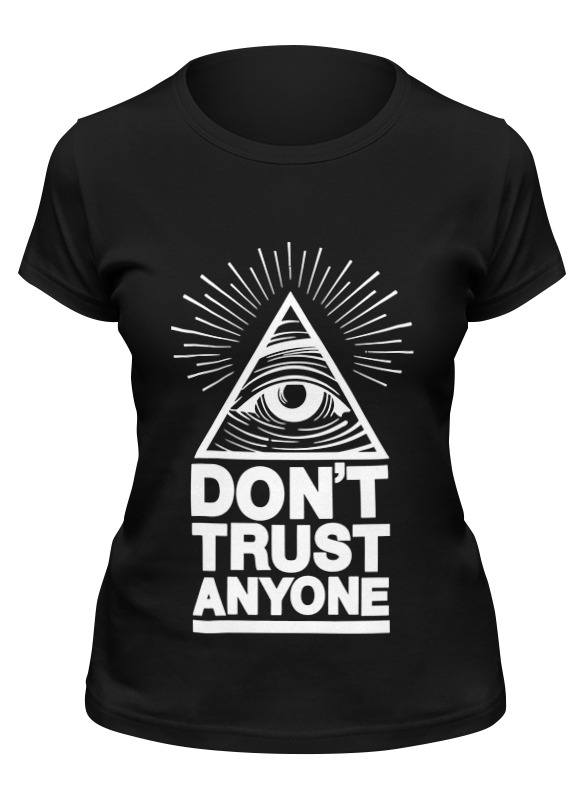 

Футболка женская Printio Don't trust anyone (никому не доверяй) черная XL, Черный, Don't trust anyone (никому не доверяй)