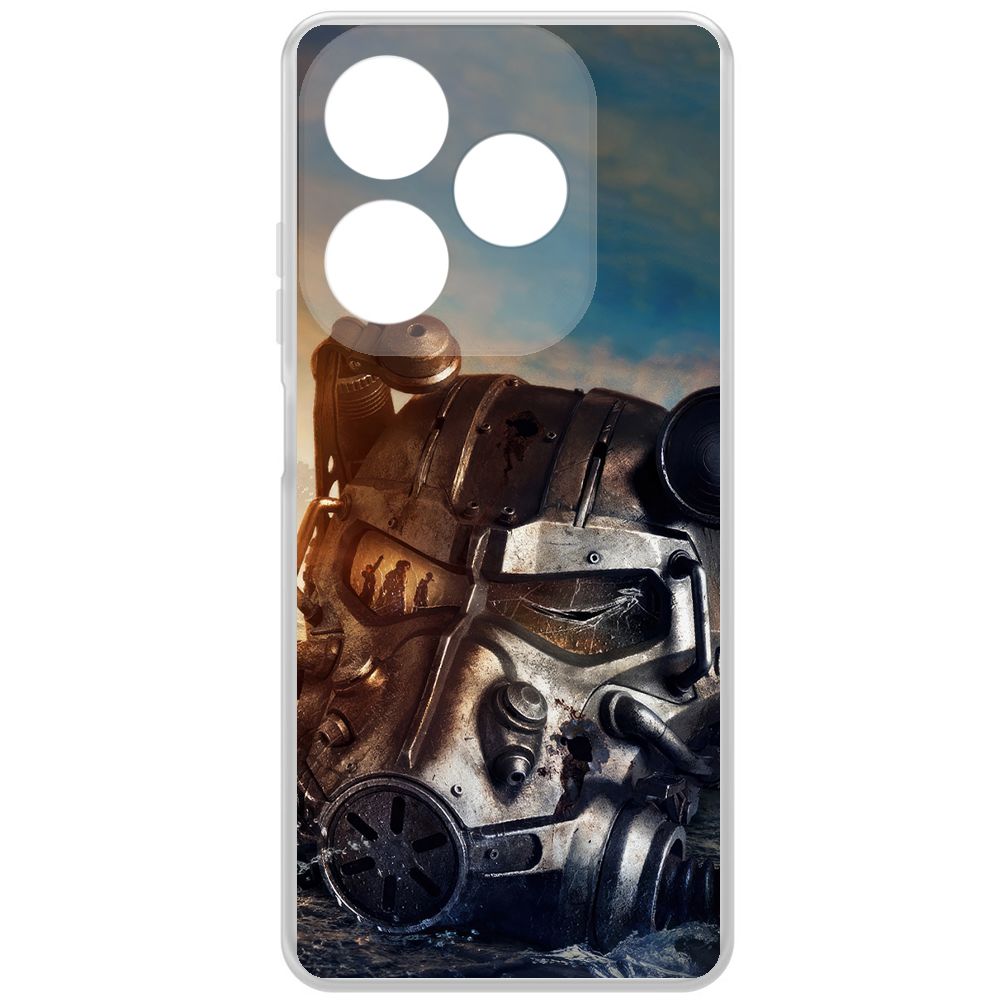 

Чехол-накладка Krutoff Clear Case Фоллаут (Fallout) - Шлем Т-60 для INFINIX Smart 8 Pro