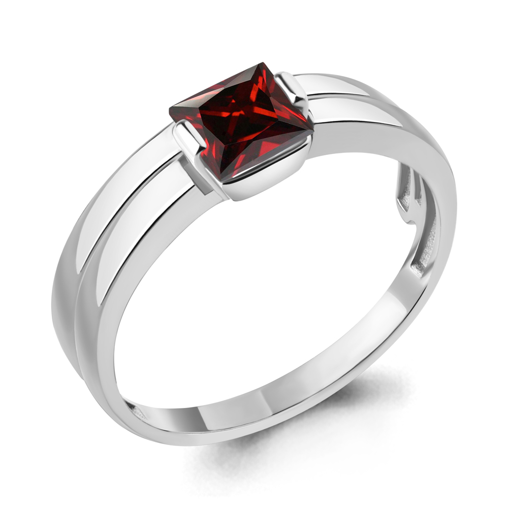 

Кольцо из серебра с гранатом р., Aquamarine 6955303, 6955303_925_р