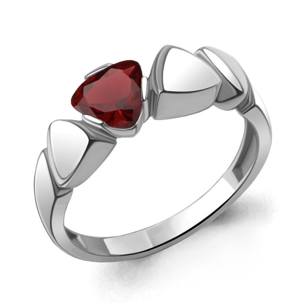 

Кольцо из серебра с гранатом р., Aquamarine 6957603, 6957603_925_р