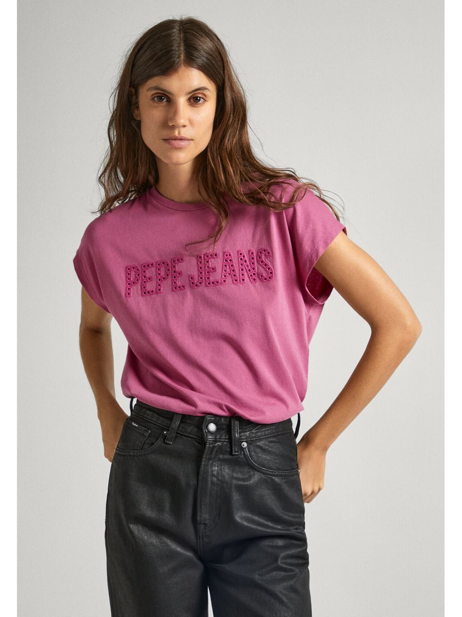 

Футболка женская Pepe Jeans London PE121D0VY розовая L, Розовый, PE121D0VY