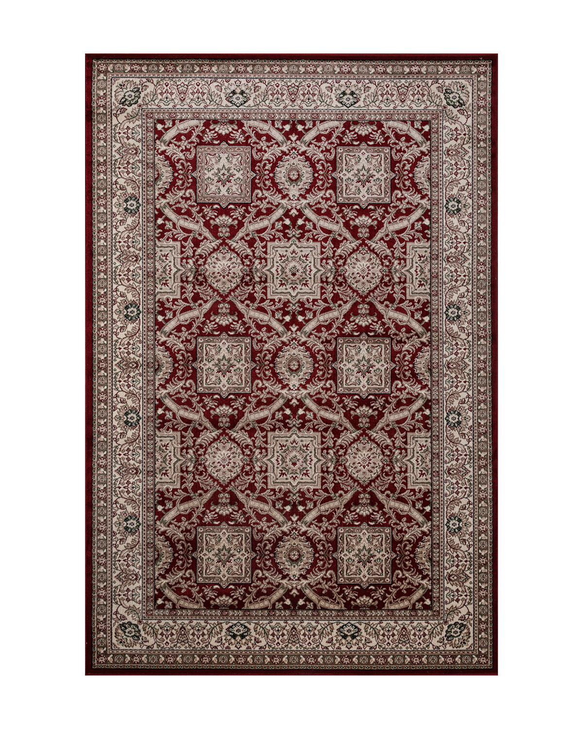 

Ковёр Merinos Colizey 150x230 прямоугольный красный кремовыйD868