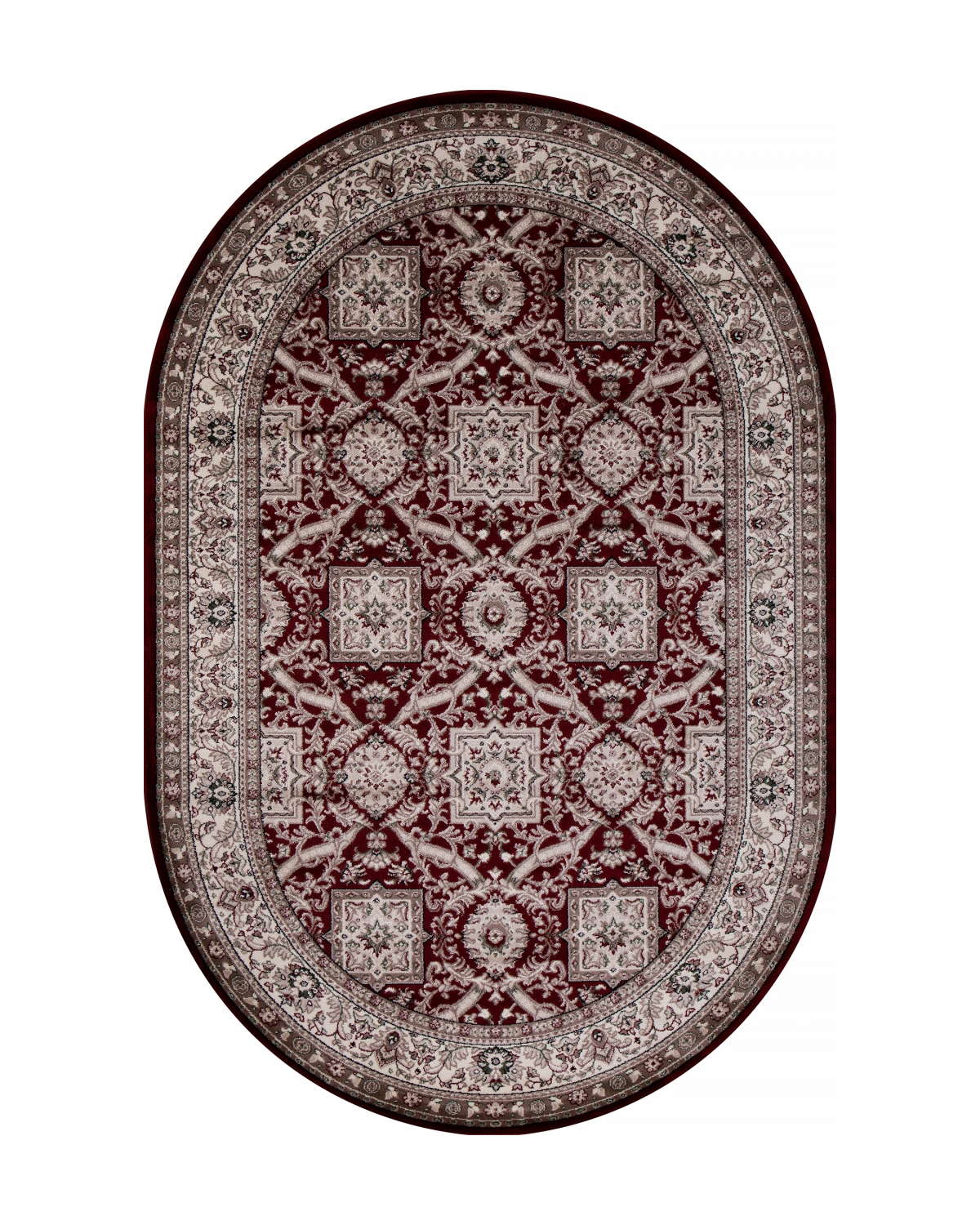 

Ковёр Merinos Colizey 150x300 овальный красный кремовыйD868
