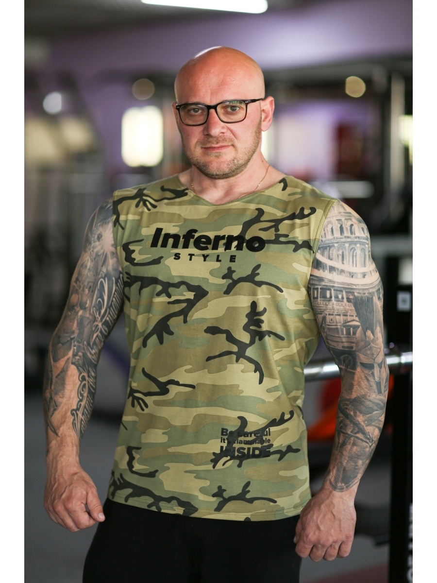 

Майка мужская INFERNO style М-002-005 хаки XL, М-002-005