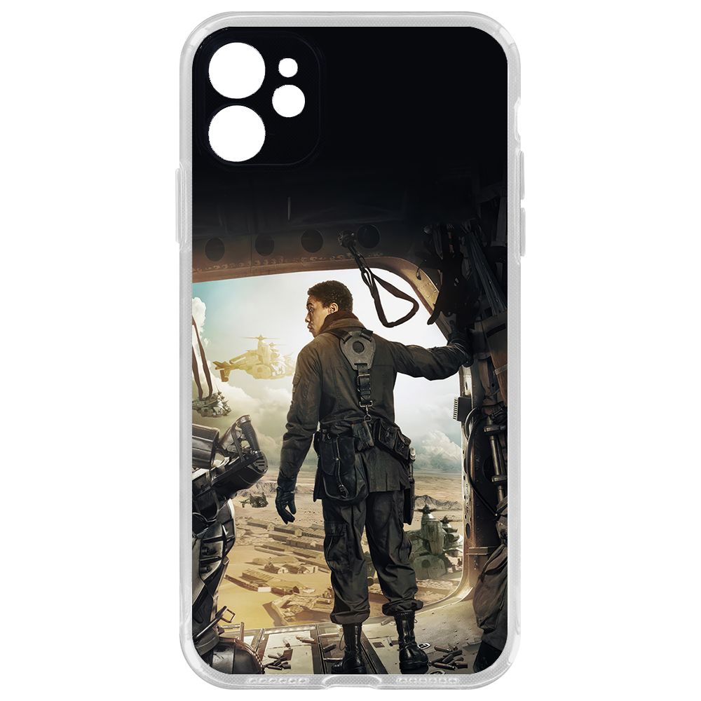 

Чехол-накладка Krutoff Clear Case Фоллаут (Fallout) - Аарон для iPhone 11 с защитой камеры, Прозрачный