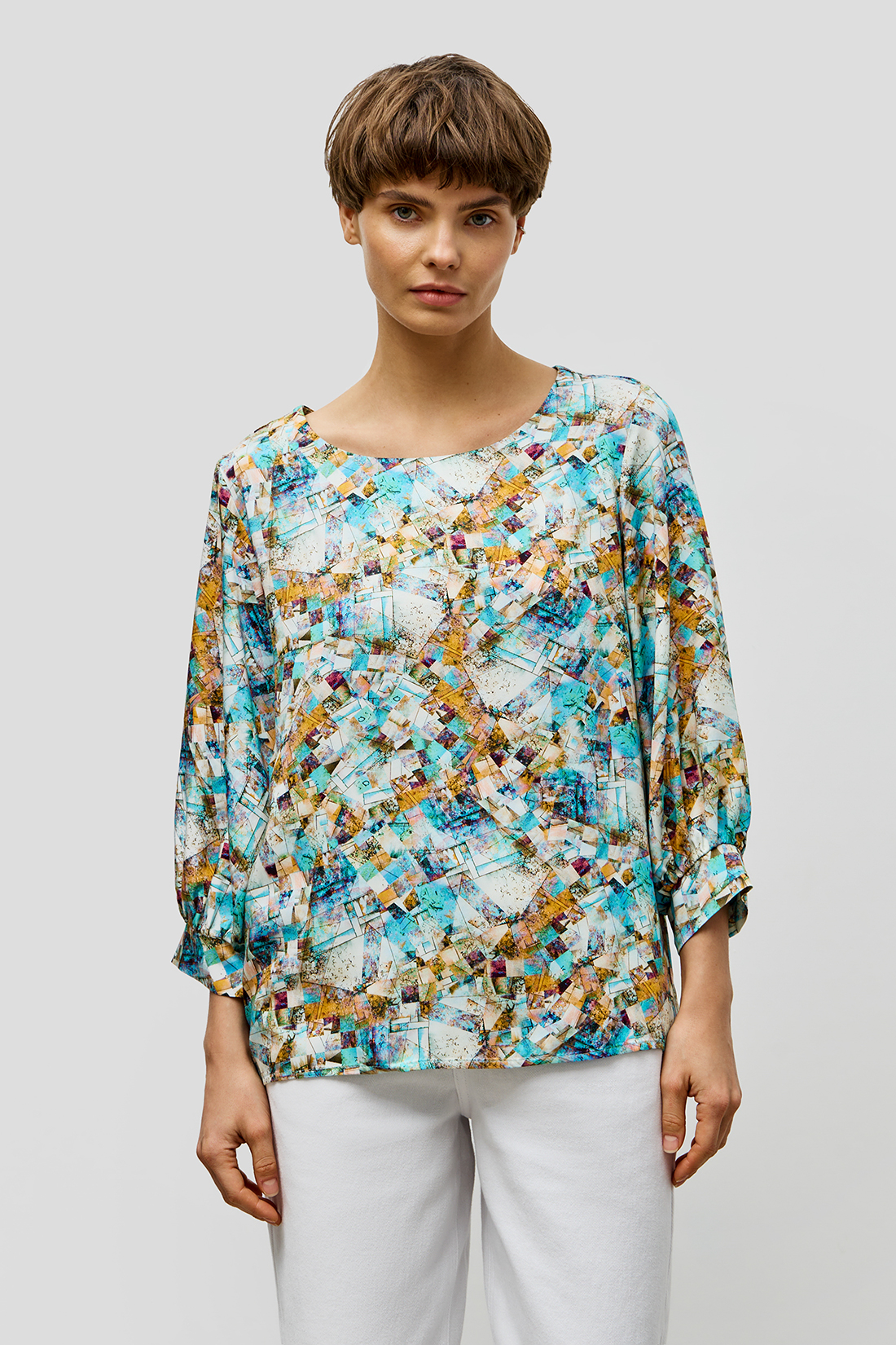 

Блуза женская Baon B1723027 разноцветная M, Разноцветный, B1723027