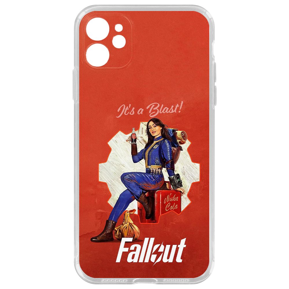

Чехол-накладка Krutoff Clear Case Фоллаут - Это взрыв! для iPhone 11 с защитой камеры, Прозрачный