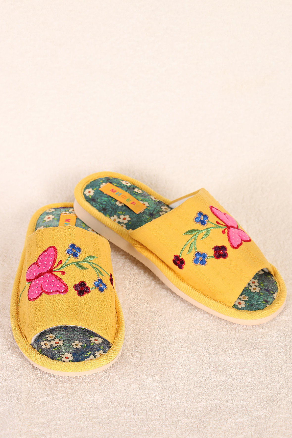 

Тапочки женские AlmondShop ТР-27 0267 горчичный 40 RU, Желтый, ТР-27 0267