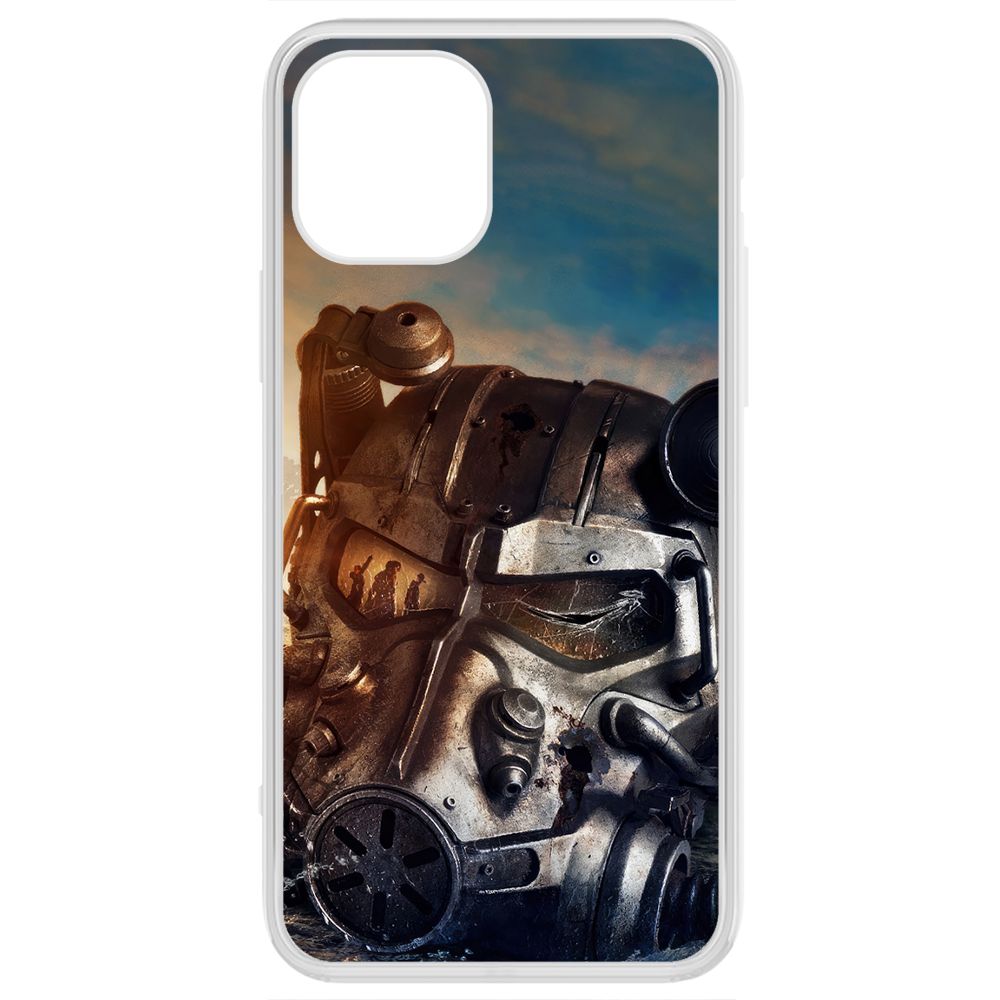 

Чехол-накладка Krutoff Clear Case Фоллаут (Fallout) - Шлем Т-60 для iPhone 12, Прозрачный