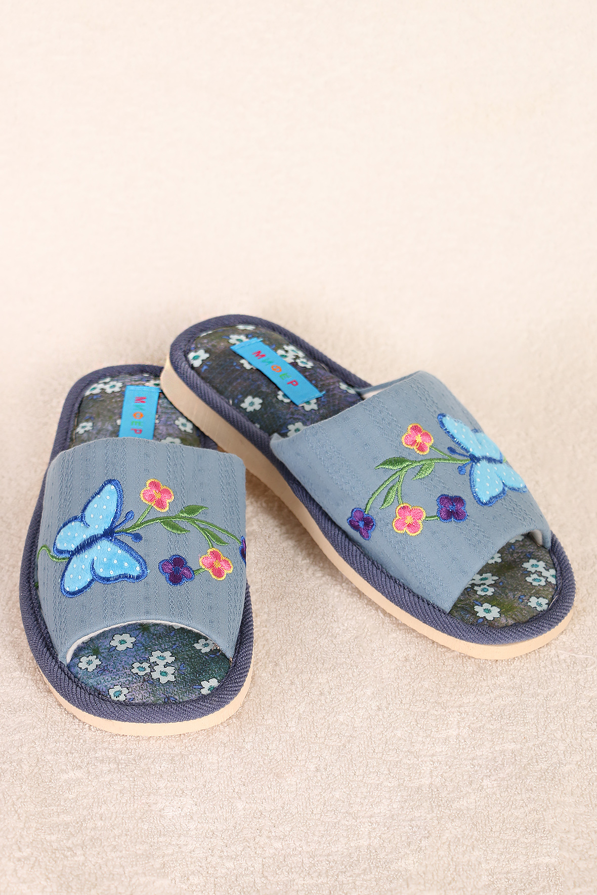 

Тапочки женские AlmondShop ТР-27 0267 синий 39 RU, ТР-27 0267