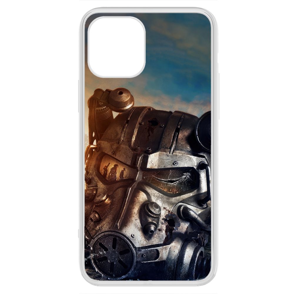 

Чехол-накладка Krutoff Clear Case Фоллаут (Fallout) - Шлем Т-60 для iPhone 12 Pro Max, Прозрачный