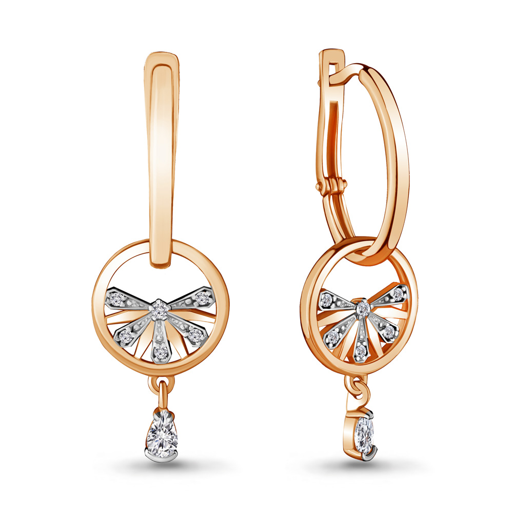

Серьги трансформеры из серебра с фианитом Aquamarine 48019А_925_з, 48019А_925_з