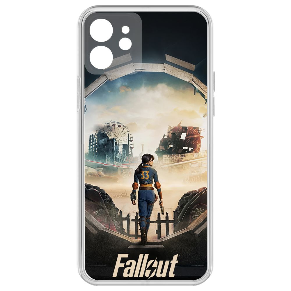 

Чехол-накладка Krutoff Clear Case Фоллаут - Убежище 33 для iPhone 12 с защитой камеры