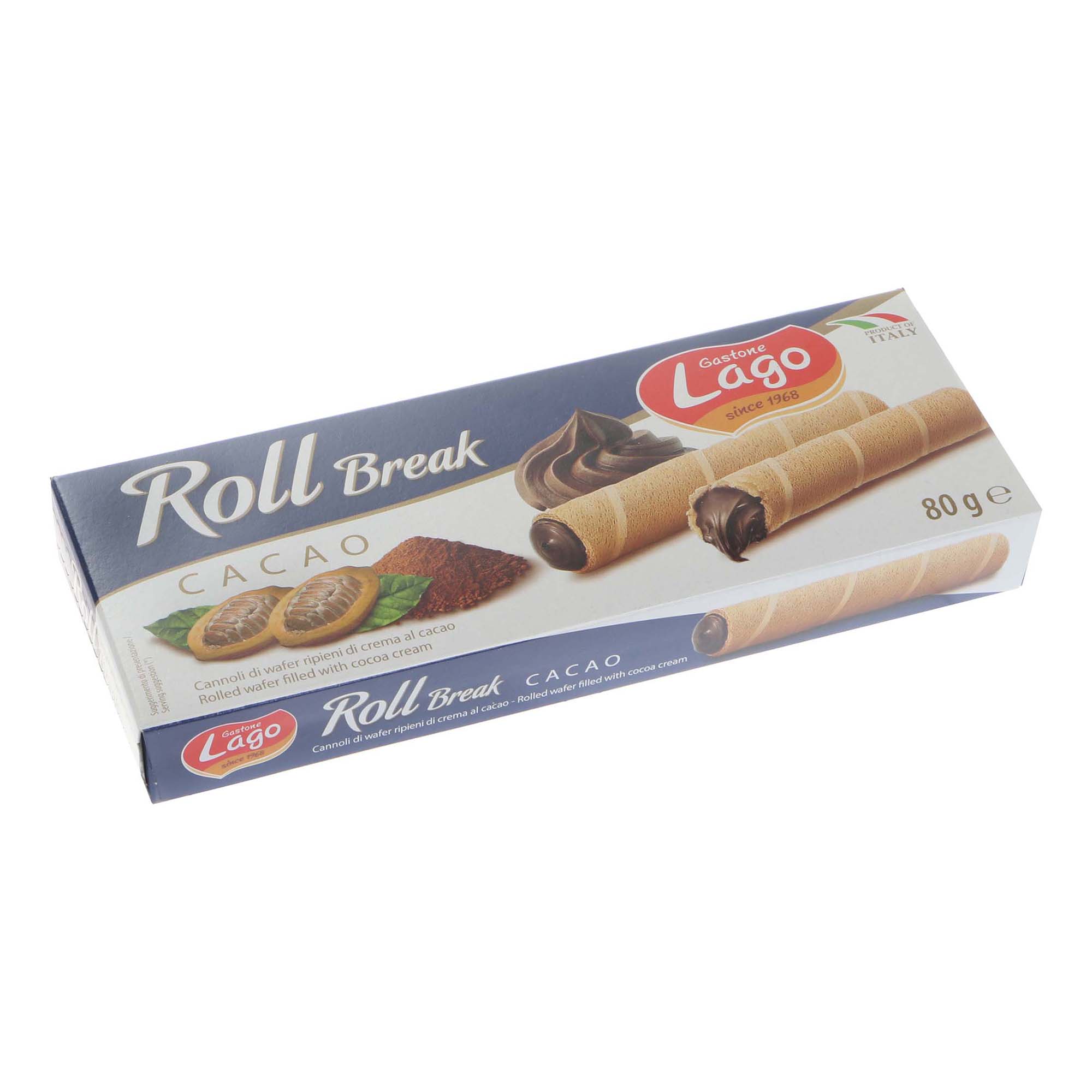 фото Трубочки gastone lago roll breaks с какао 80 г