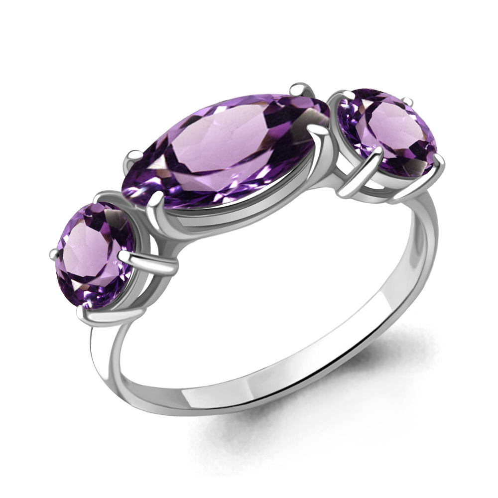 

Кольцо из серебра с аметистом р., Aquamarine 6559204, 6559204_925_р