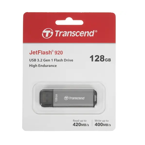 

Флеш Диск Transcend 128Gb Jetflash 920 TS128GJF920 USB3.1 темно-серый, TS128GJF920