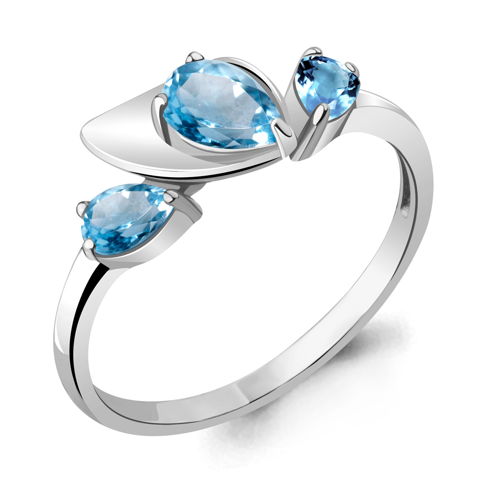 

Кольцо из серебра с топазом р., Aquamarine 6935605, 6935605_925_р