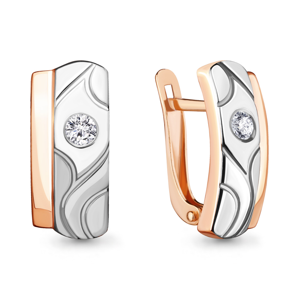 

Серьги из серебра с фианитом Aquamarine 48026А_925_з, 48026А_925_з