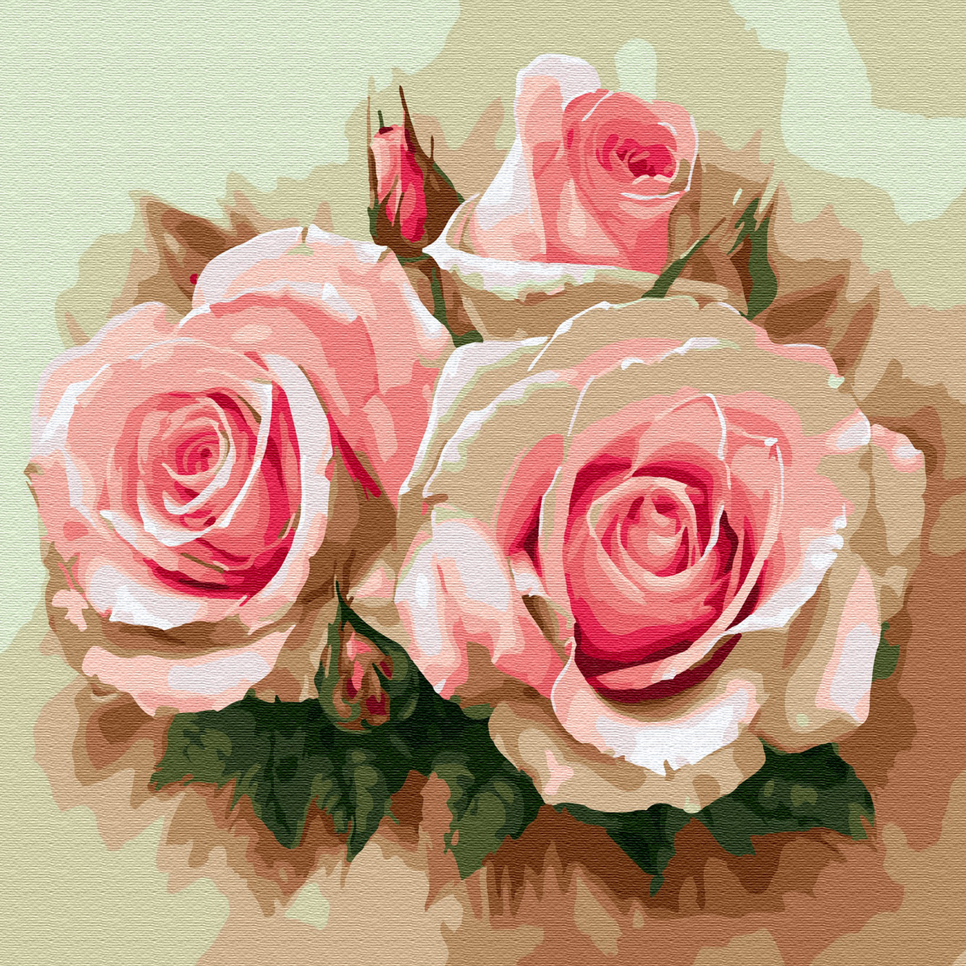 фото Картина по номерам molly «розовое трио» холст на подрамнике, 30х30 см