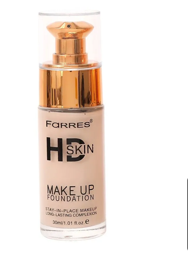 Крем тональный Farres cosmetics 4044 HD с дозатором тон 02 светло-бежевый, 30мл