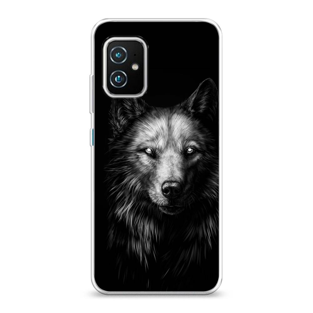 фото Чехол awog "волк черно белый" для asus zenfone 8