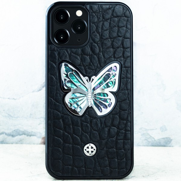 

Чехол iPhone 15 Pro Max - Euphoria HM Butterfly miniCROC - Euphoria HM Premium, Серебристый;черный, iPhone 15 Pro Max