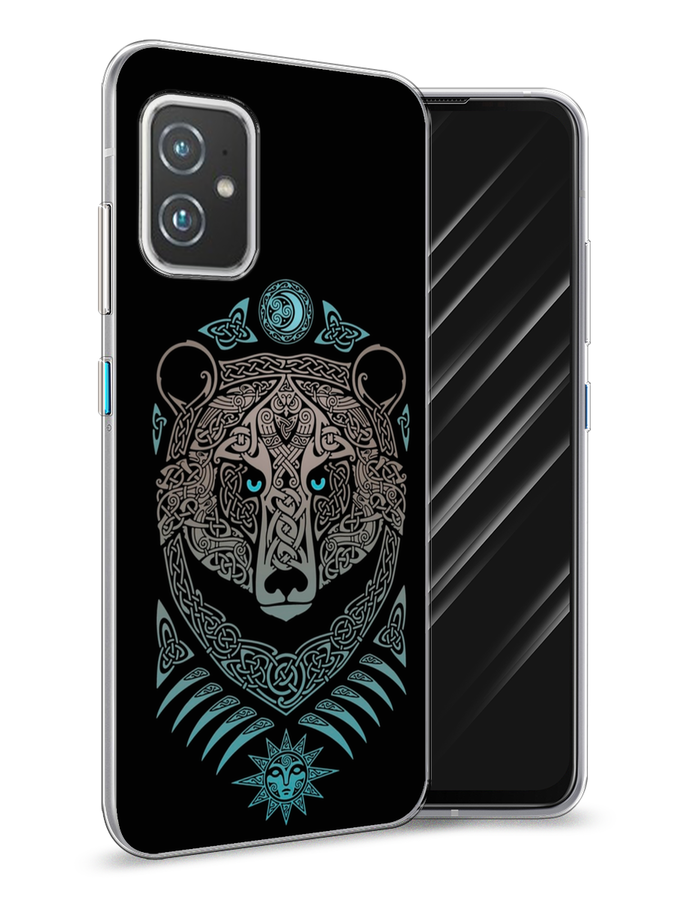 

Чехол Awog на Asus ZenFone 8 "Кельтский медведь", Черный;синий;серый, 44450-2