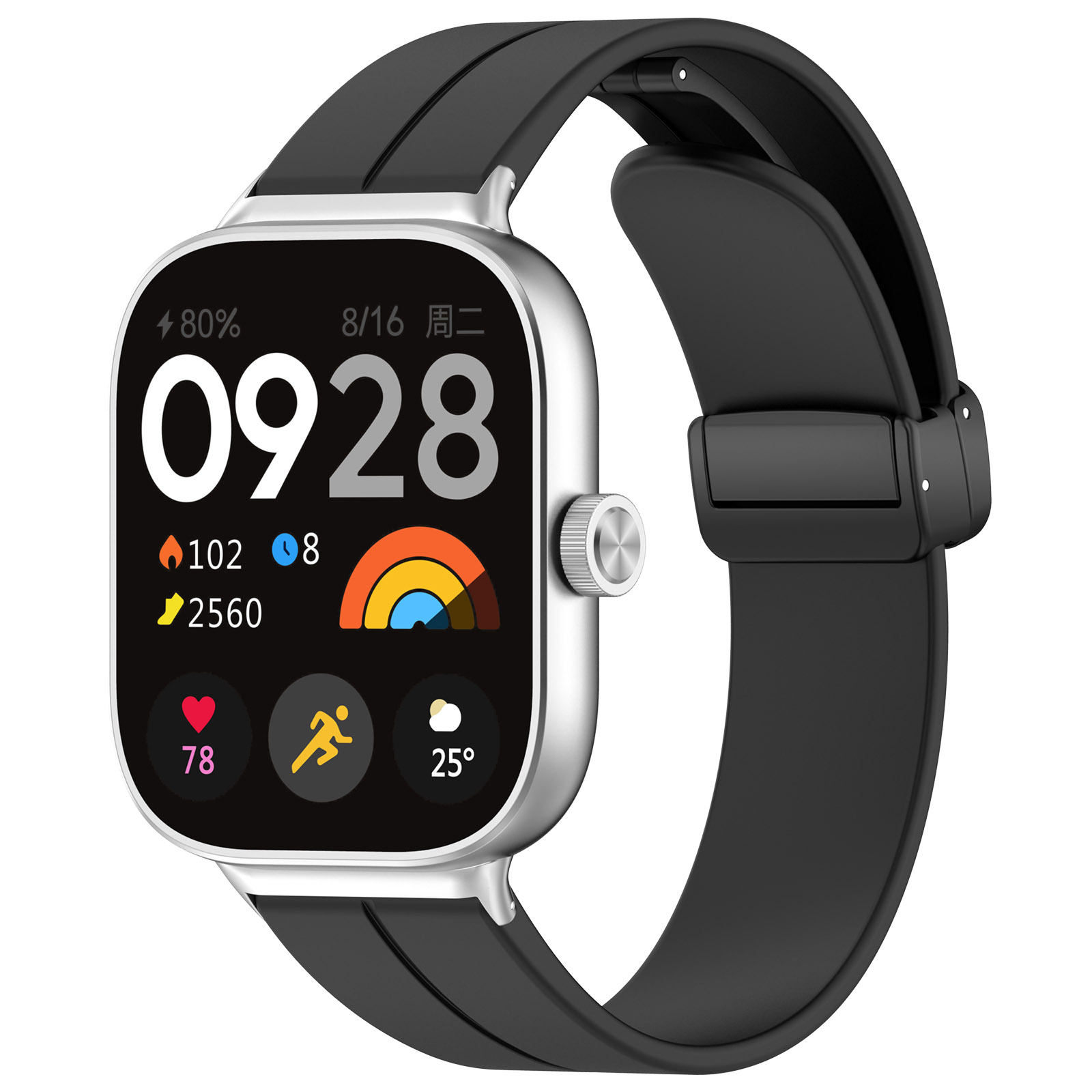 

Ремешок для Xiaomi Mi Band 8 Pro / Redmi Watch 4, с магнитной застежкой, черный, Mi Band 8 Pro / Redmi Watch 4