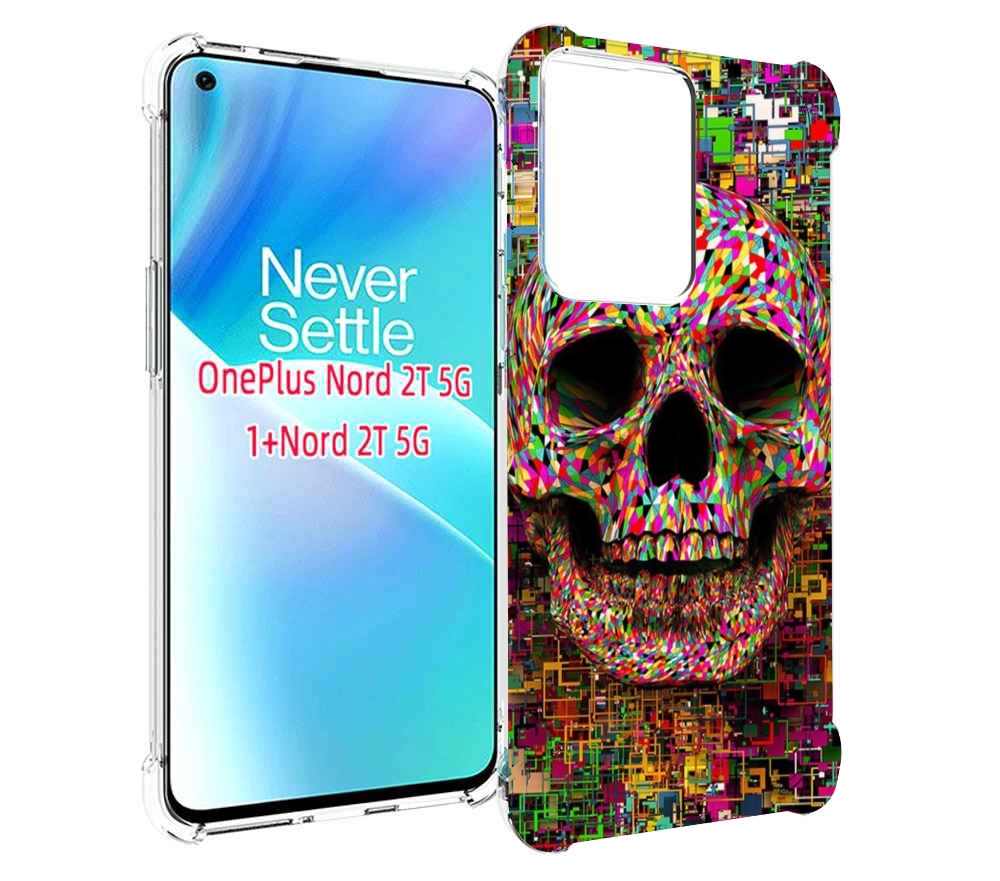 

Чехол MyPads череп красочные цвета для OnePlus Nord 2T, Прозрачный, Tocco