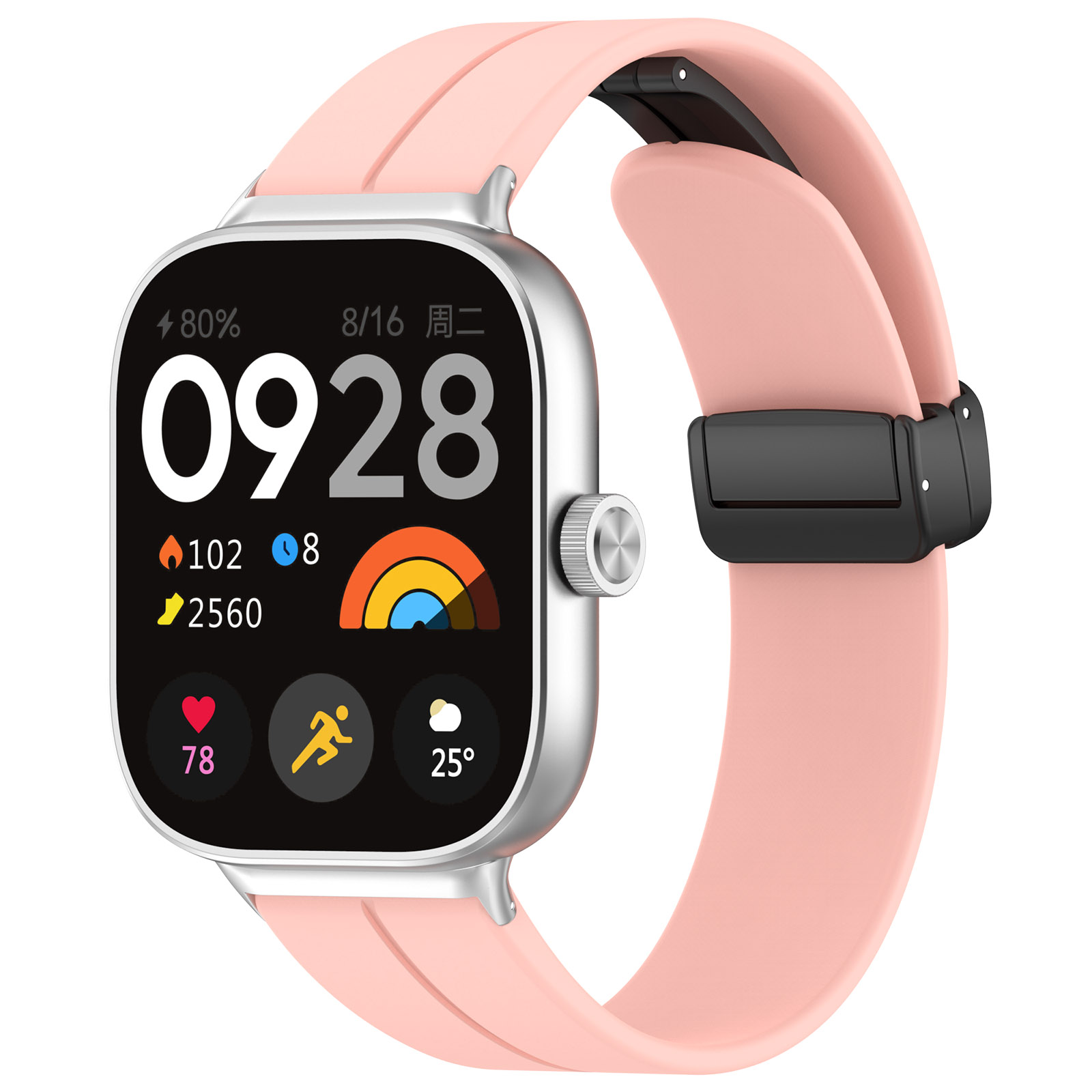 

Ремешок для Xiaomi Mi Band 8 Pro / Redmi Watch 4, с магнитной застежкой, светло-розовый, Mi Band 8 Pro / Redmi Watch 4