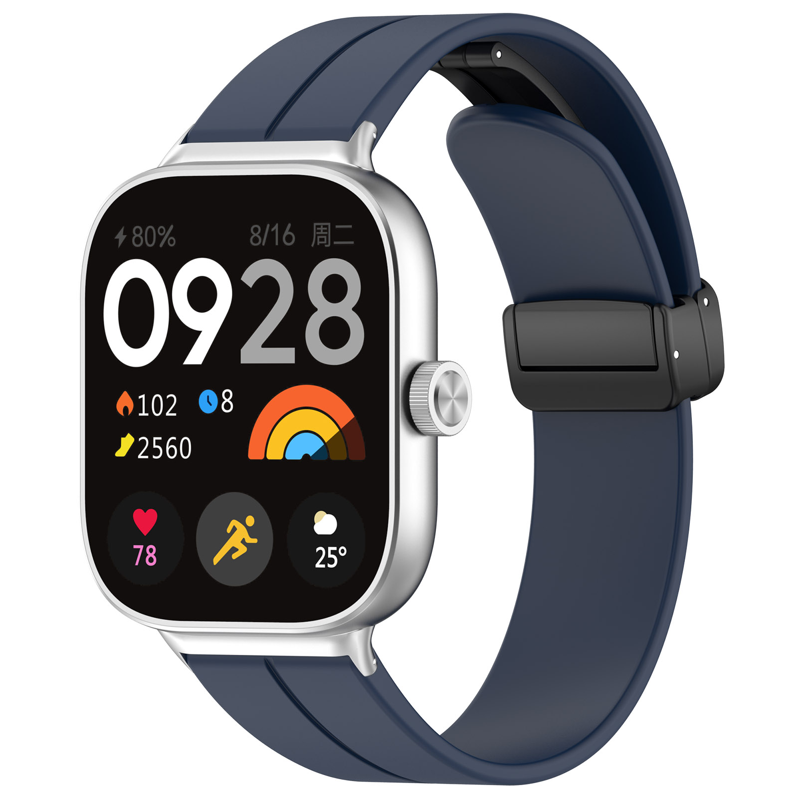 

Ремешок для Xiaomi Mi Band 8 Pro / Redmi Watch 4, с магнитной застежкой, ночной синий, Mi Band 8 Pro / Redmi Watch 4