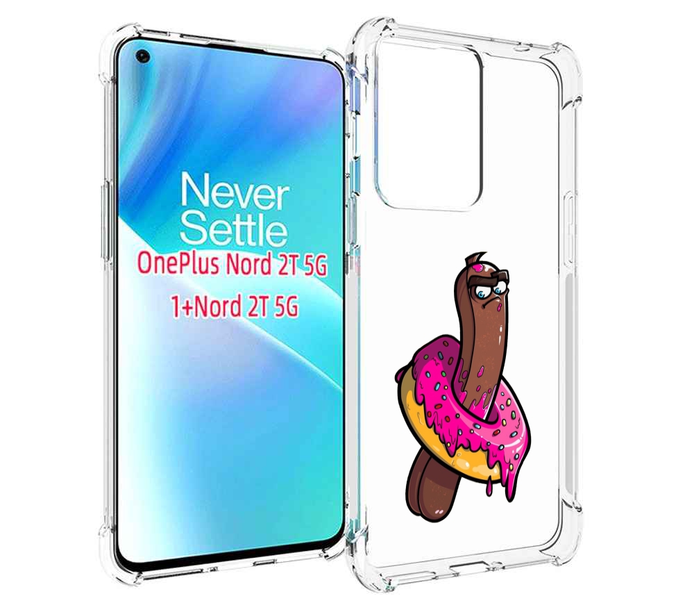 

Чехол MyPads эклер в пончике для OnePlus Nord 2T, Прозрачный, Tocco