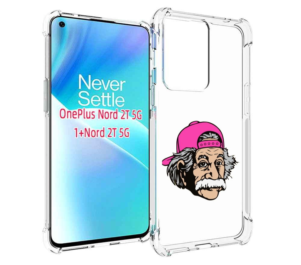 Чехол MyPads энштейн в кепке для OnePlus Nord 2T