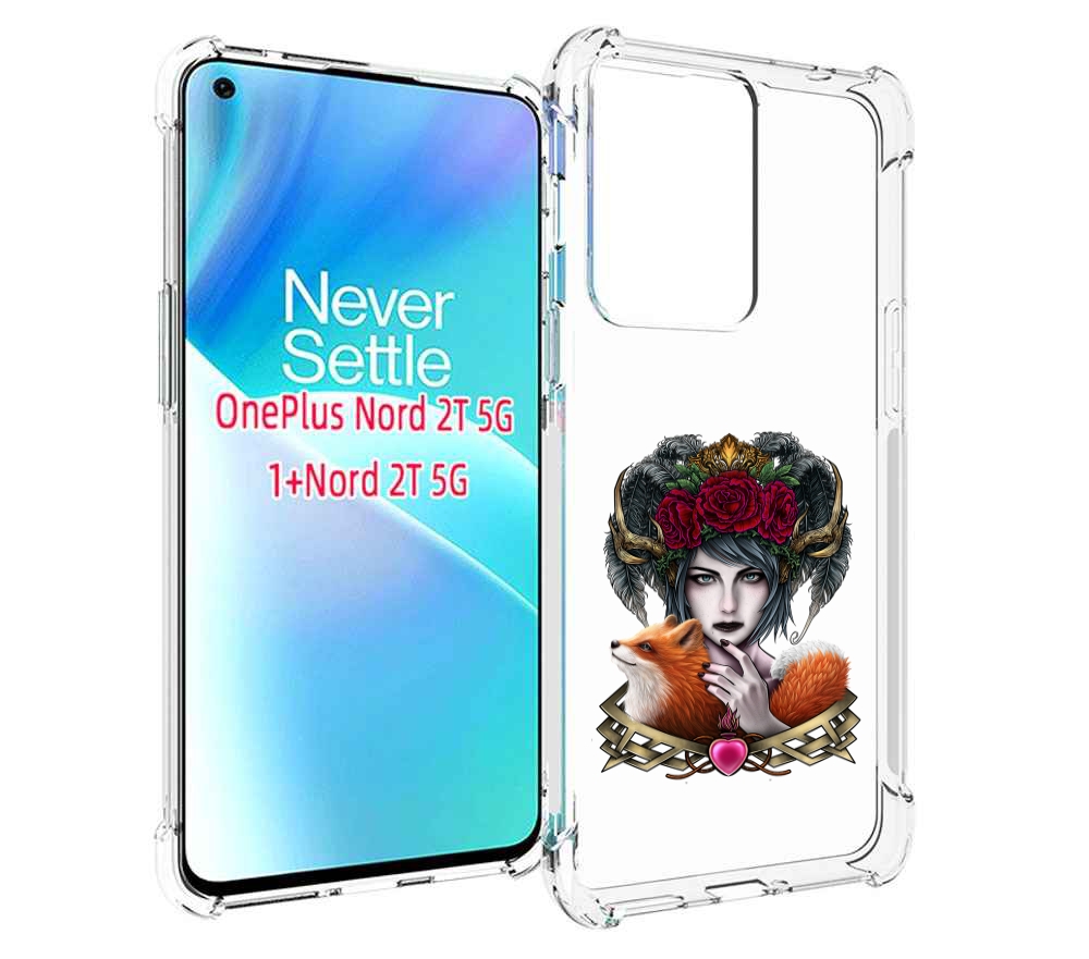 

Чехол MyPads девушка с лисой для OnePlus Nord 2T, Прозрачный, Tocco