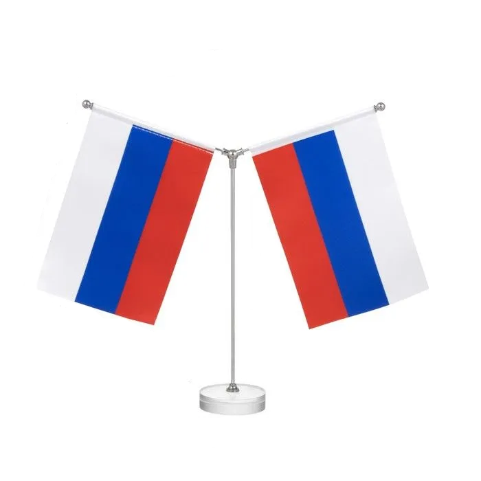

Флагшток настольный с двумя флажками, круг 2 х 8 см, 26 х 32 см