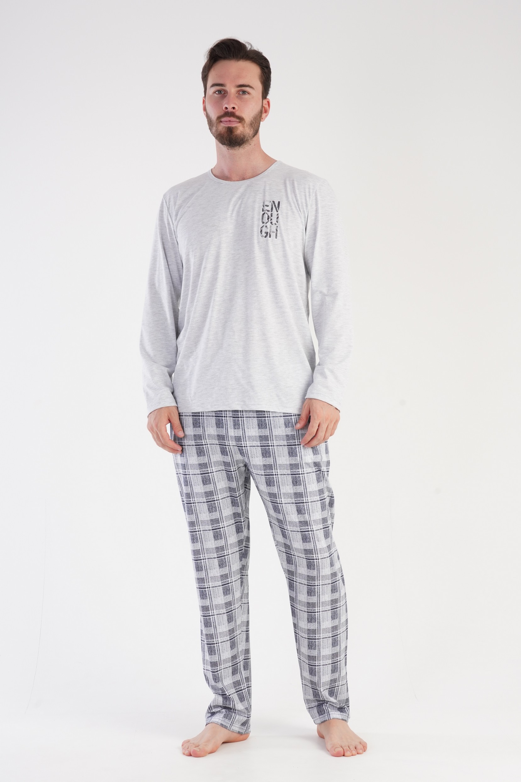 

Пижама мужская VIENETTA MAN 303297 серая 2XL, Серый, 303297
