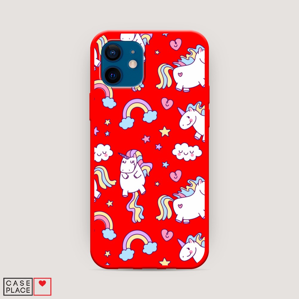 

Матовый силиконовый чехол "Sweet unicorns dreams" на Apple iPhone 12, Sweet unicorns dreams