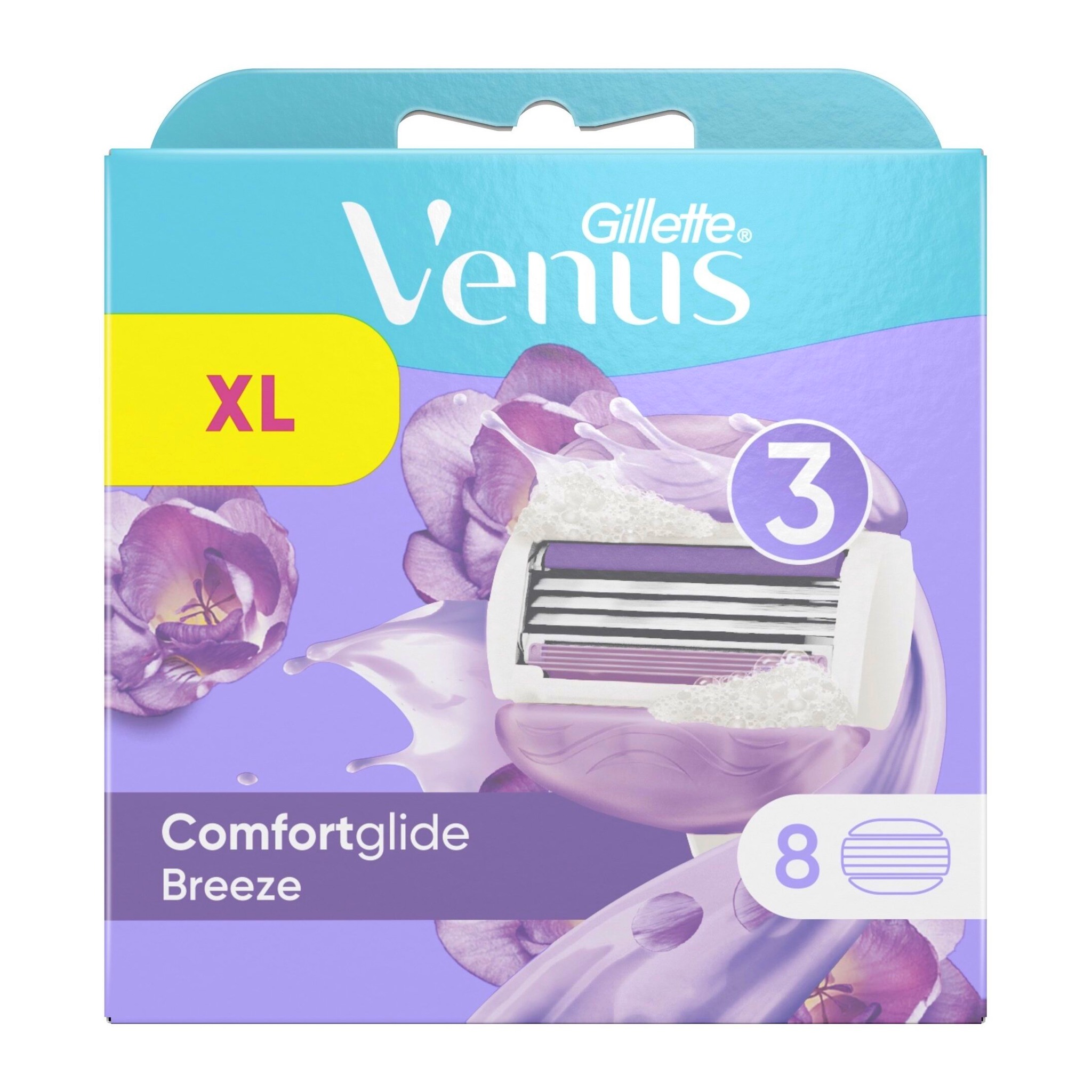 Сменные кассеты, лезвия Venus ComfortGlide Breeze, 8 шт. сменные кассеты для женских бритв gillette venus comfortglide spa breeze 8 кассет