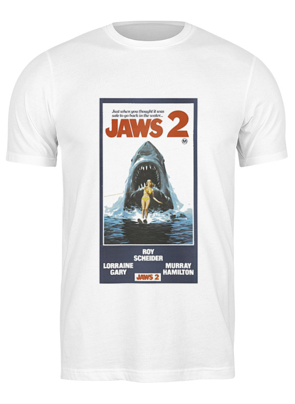 

Футболка мужская Printio Jaws / челюсти белая L, Белый, Jaws / челюсти
