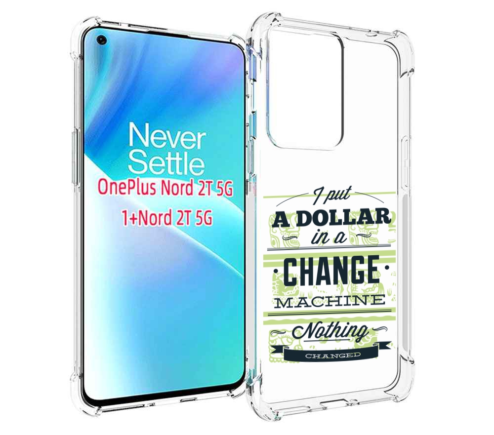 

Чехол MyPads доллар надпись для OnePlus Nord 2T, Прозрачный, Tocco