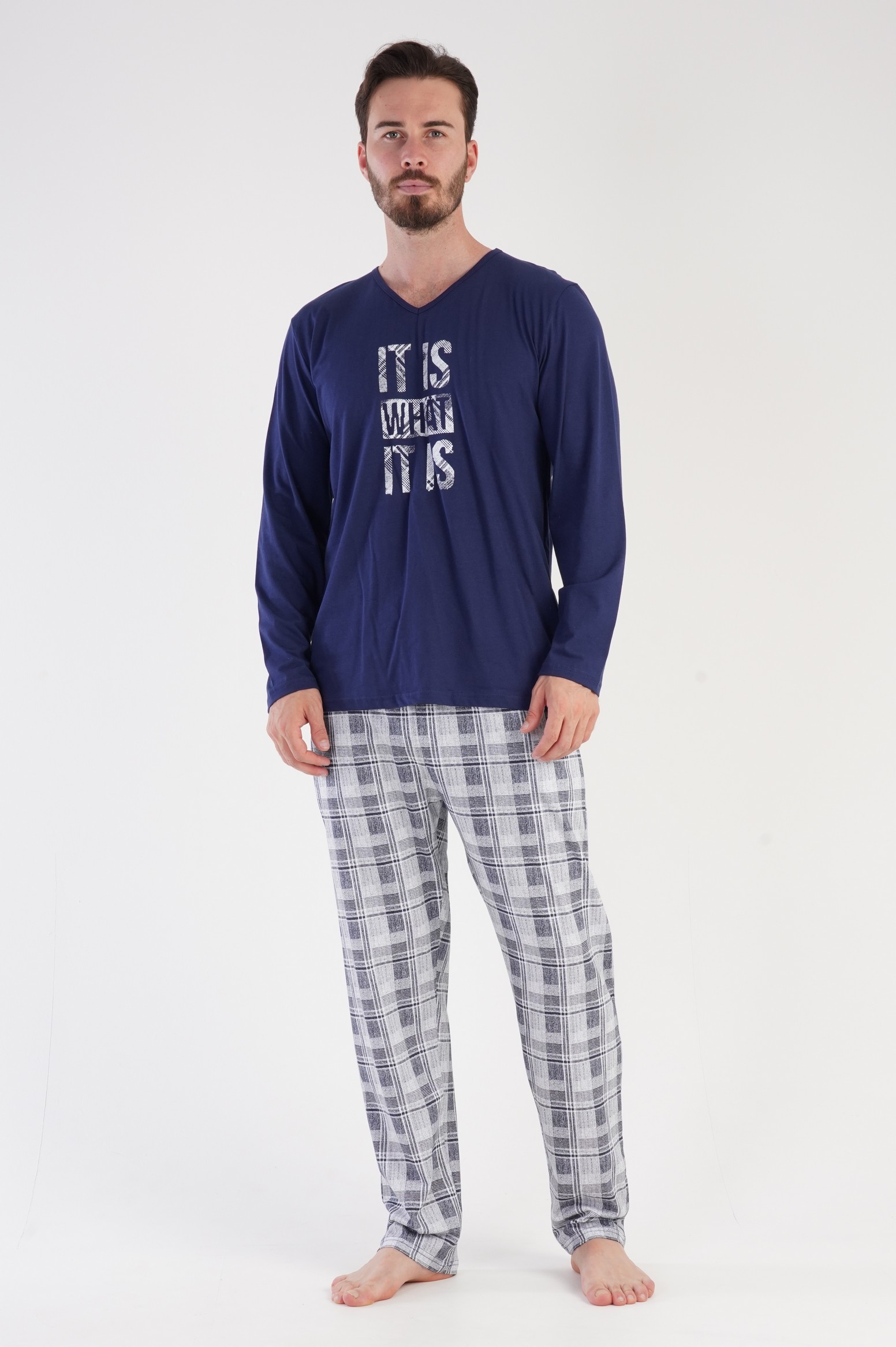 

Пижама мужская VIENETTA MAN 303298 синяя 3XL, Синий, 303298