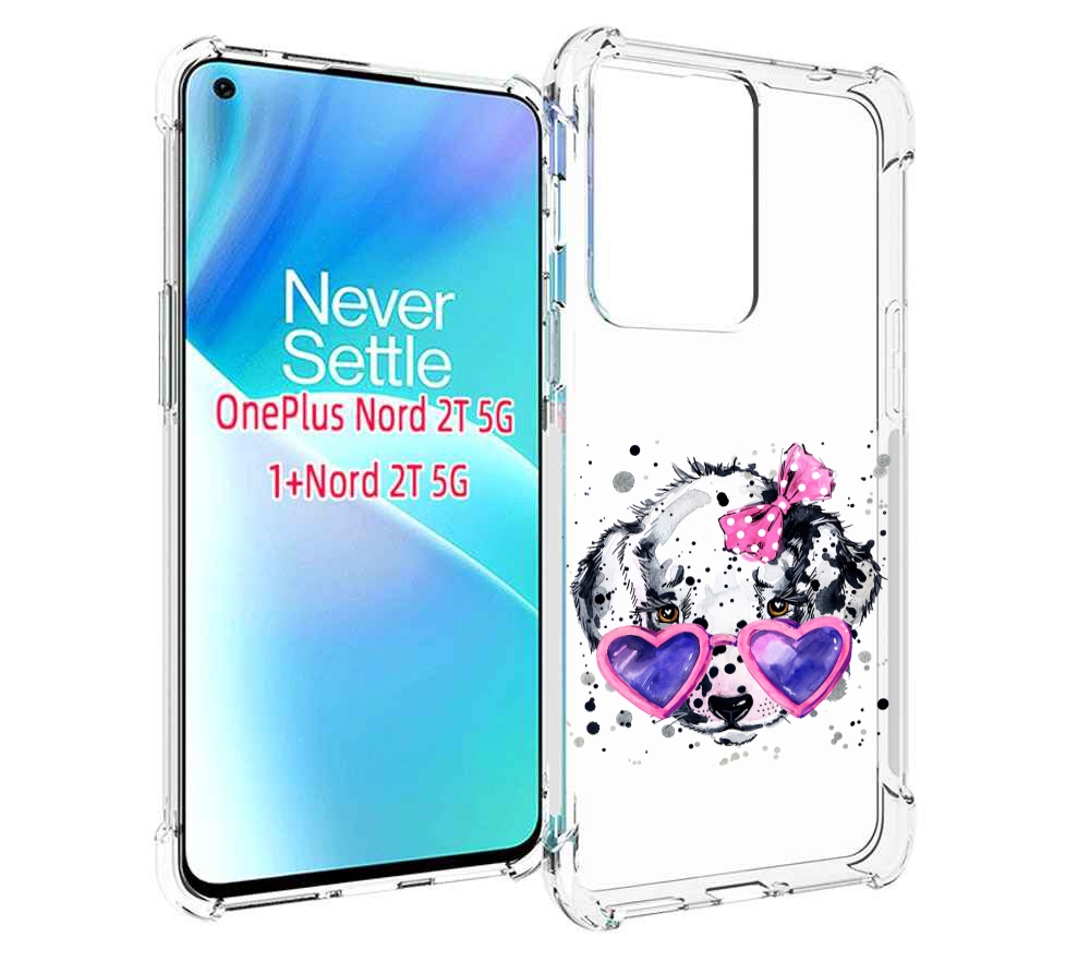 

Чехол MyPads долматинец в очках для OnePlus Nord 2T, Прозрачный, Tocco