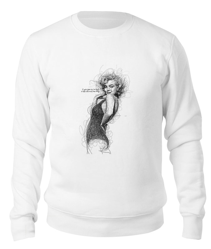 

Свитшот унисекс Printio Marilyn monroe белый M, Marilyn monroe