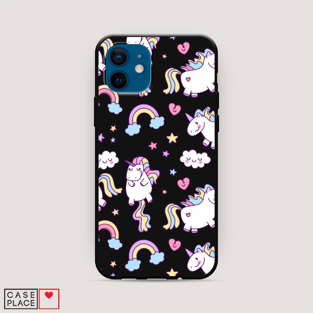 

Матовый силиконовый чехол "Sweet unicorns dreams" на Apple iPhone 12 mini, Sweet unicorns dreams