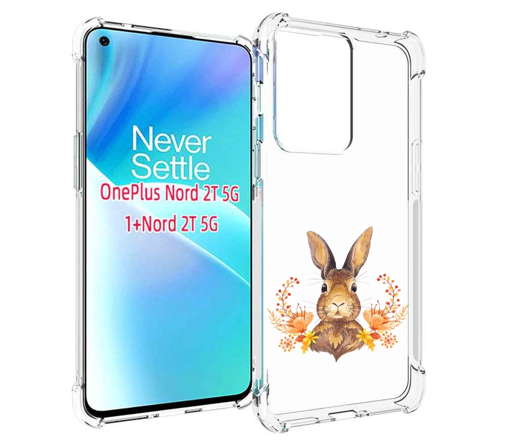

Чехол MyPads зайка в цветах для OnePlus Nord 2T, Прозрачный, Tocco