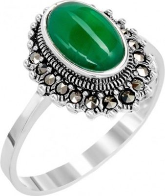 

Кольцо из серебра с хризопразом р. 17 Марказит HR1265-13244, HR1265-13244