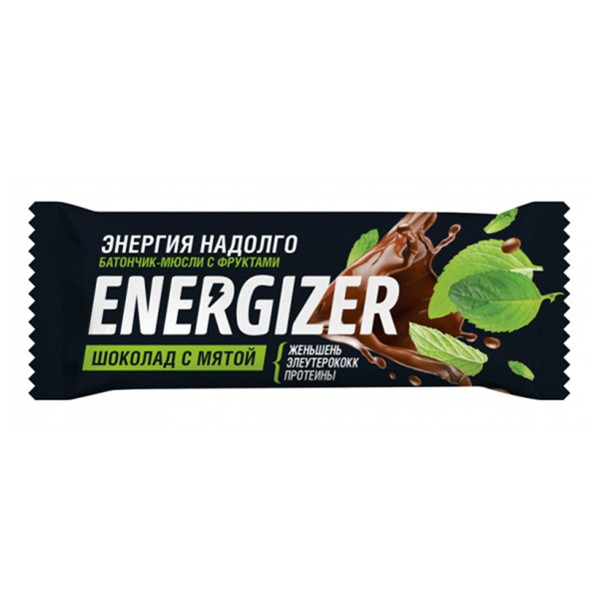 

Батончик-мюсли Energizer с фруктами Шоколад с мятой 40 г